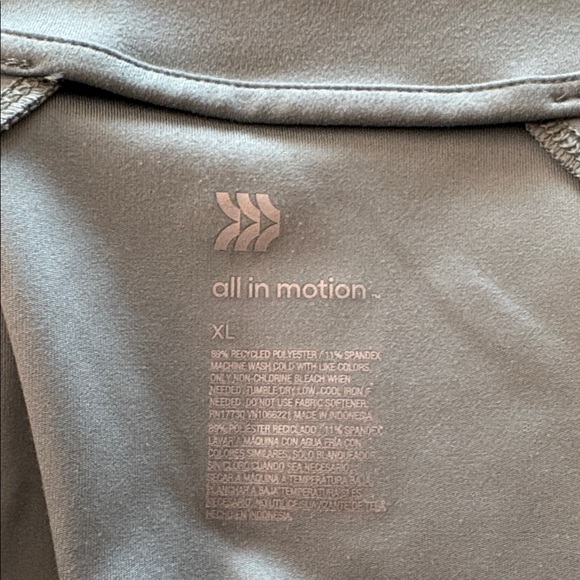 All in Motion Full Zip Athletic Jacket Thumb Holes Sage Green XL - Picture 7 of 7